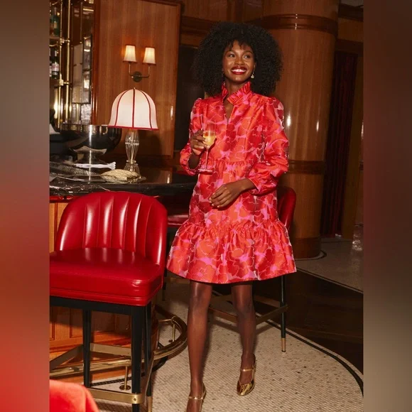 Tuckernuck Red Fil Coupe Palmerston Dress - Picture 3 of 9